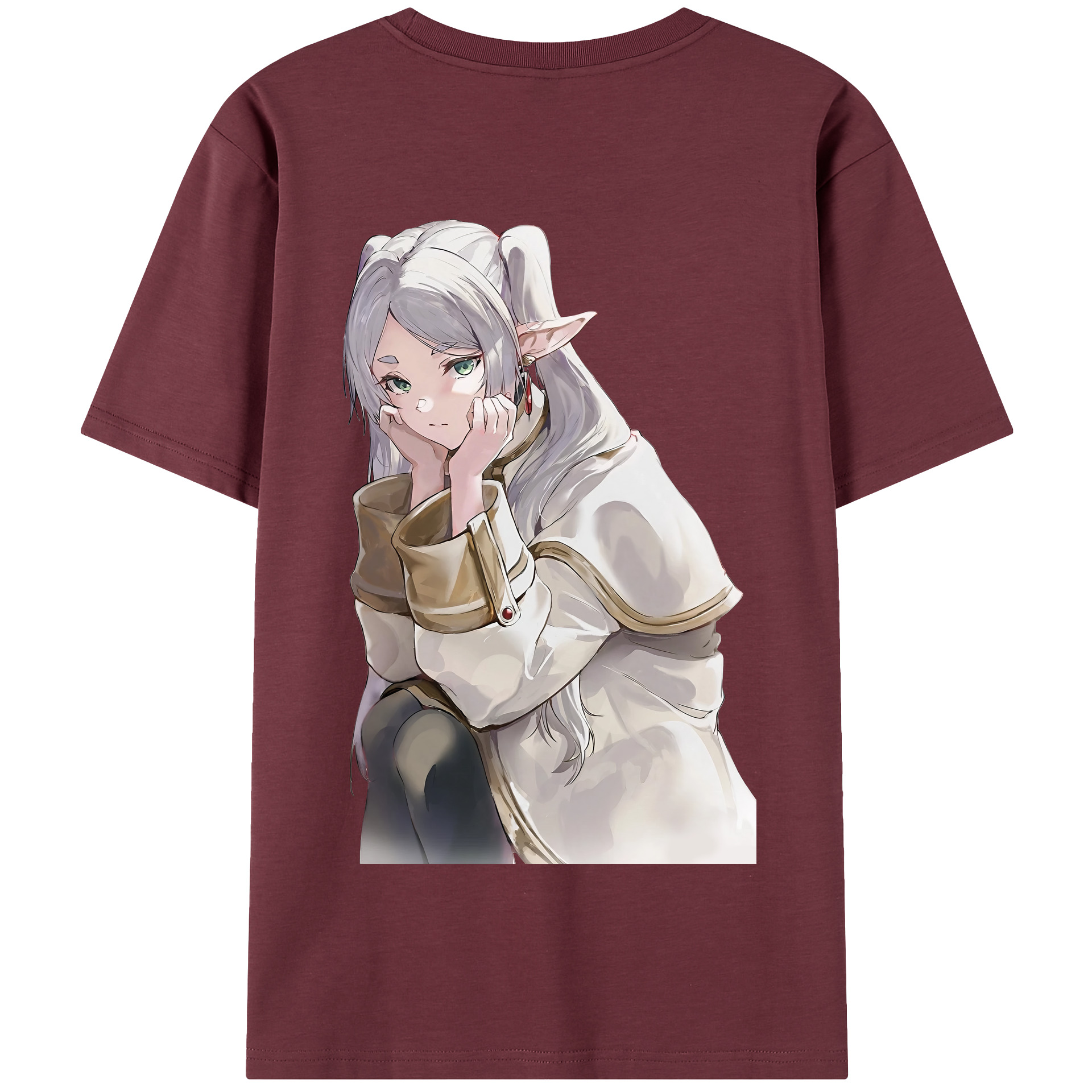（画像用） 葬送のフリーレン Frieren 綿100％半袖Tシャツ（背面プリント）